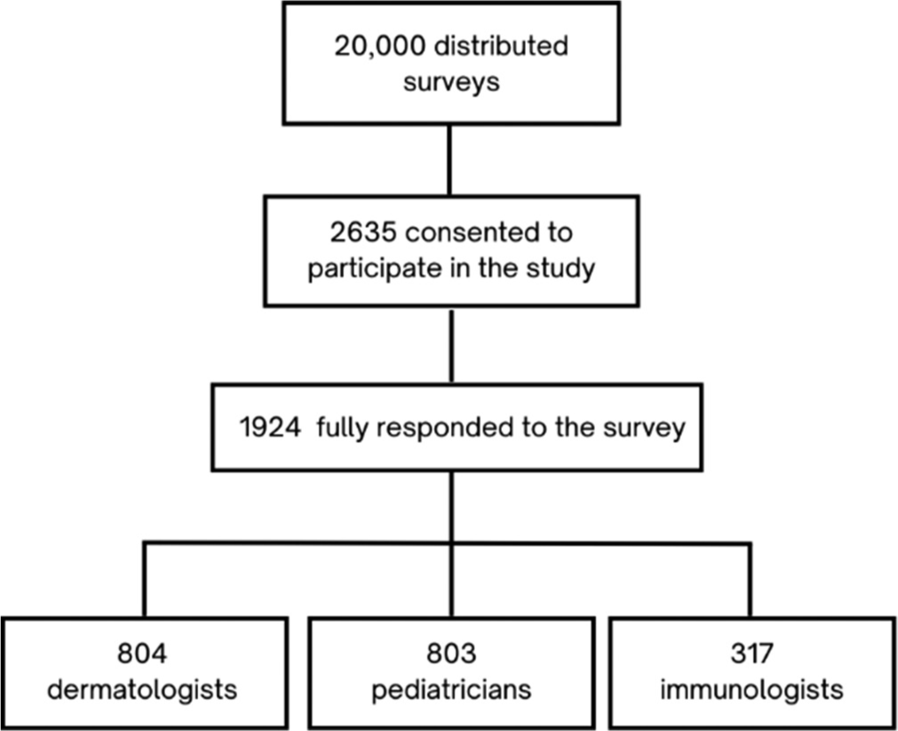 Organisation chart of questionnaire responses.